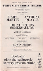Do You Turn Somersaults? Playbill | Forty-Sixth Street Theatre (1978)