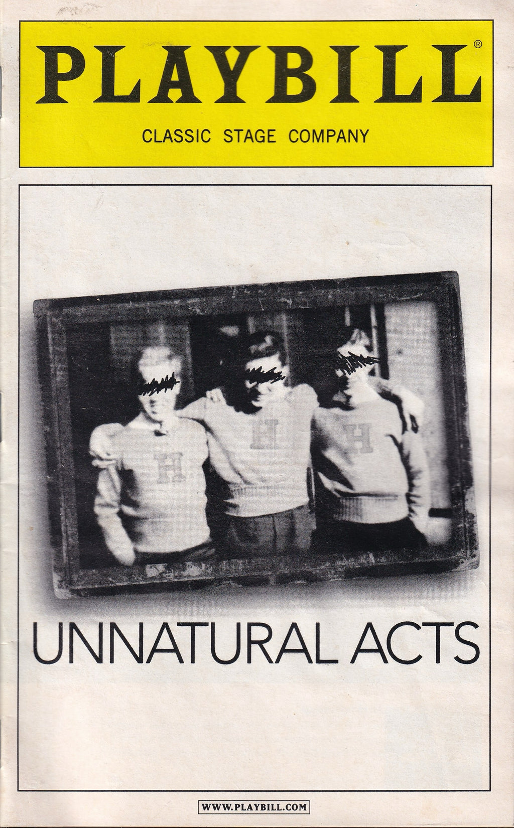Unnatural Acts Playbill | Classic Stage Company (2011)