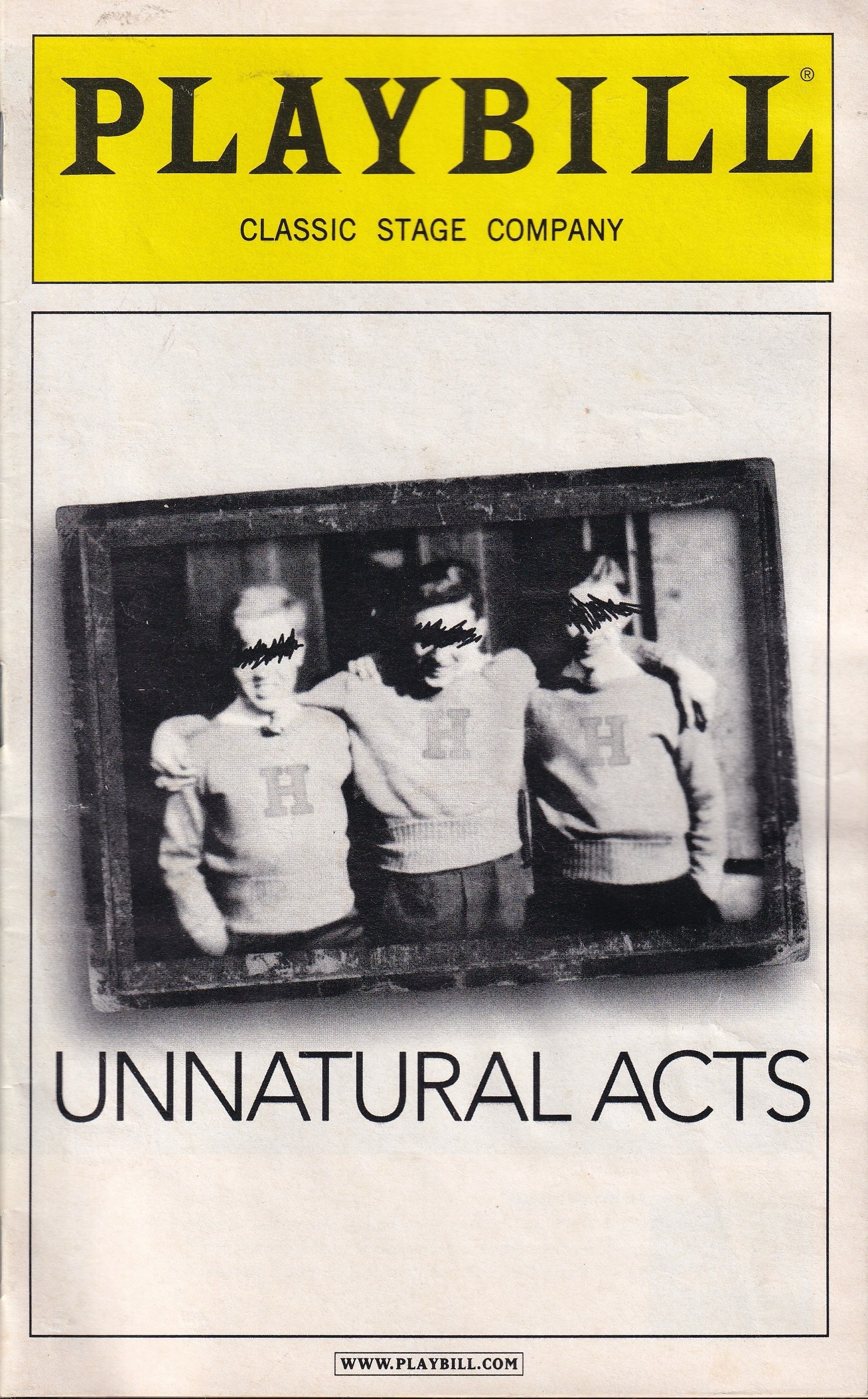 Unnatural Acts Playbill | Classic Stage Company (2011)