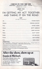 I'm Getting My Act Together and Taking It on the Road Showbill | Circle in the Square Theatre (Downtown) (1978)