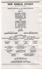 How to Save the World and Find True Love in 90 Minutes Playbill | New World Stages (2006)