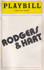 Rodgers & Hart Playbill | Helen Hayes Theatre (1975)