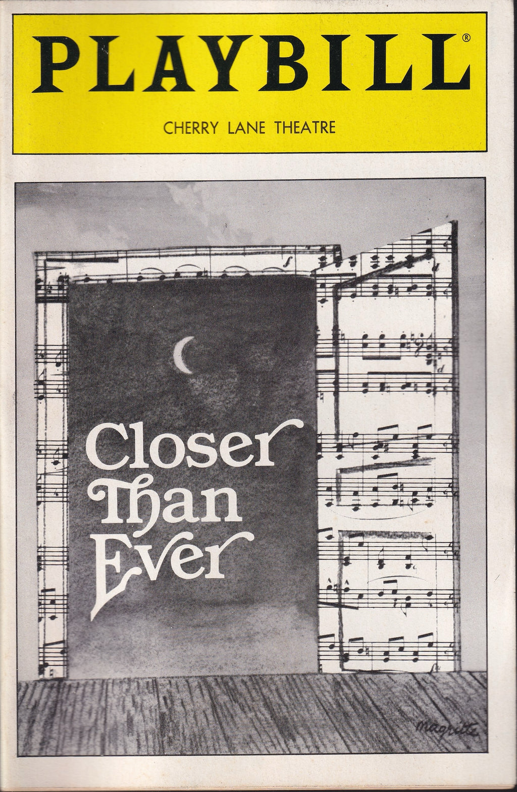 Closer Than Ever Playbill | Cherry Lane Theatre (1989)