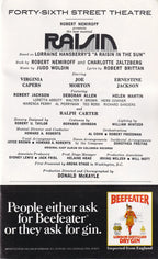Raisin Playbill | Forty-Sixth Street Theatre (1973)