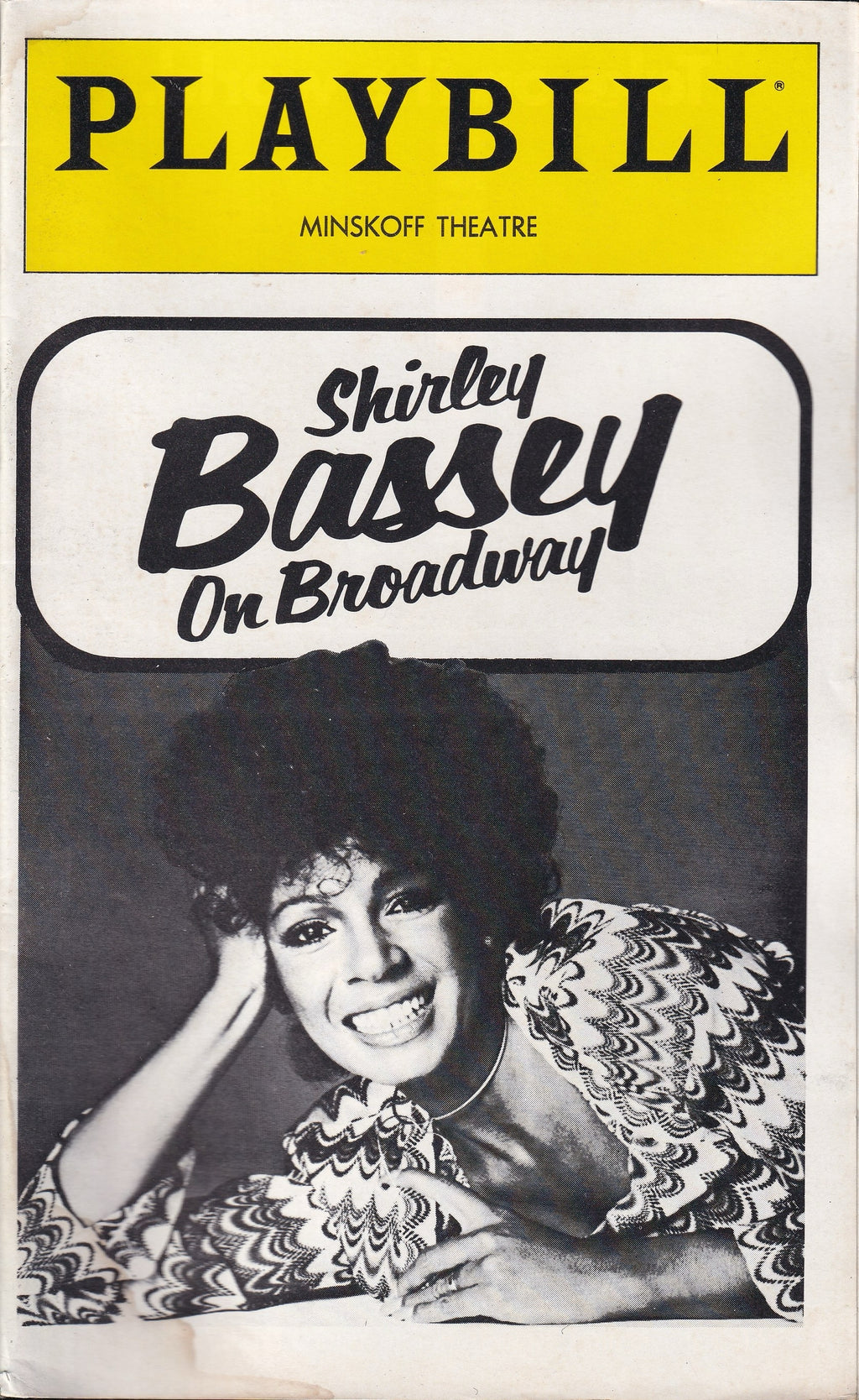 Shirley Bassey on Broadway Playbill | Minskoff Theatre