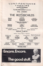 The Rothschilds Playbill | Lunt-Fontanne Theatre