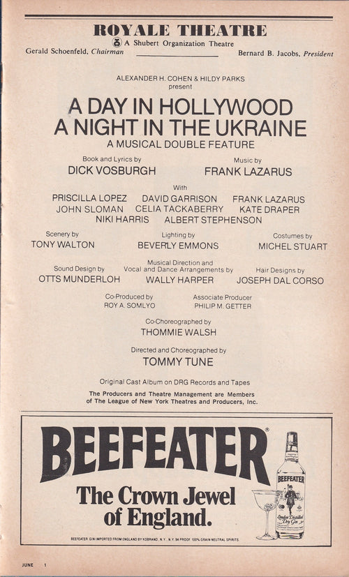 A Day in Hollywood / A Night in the Ukraine | Royale Theatre (1980)