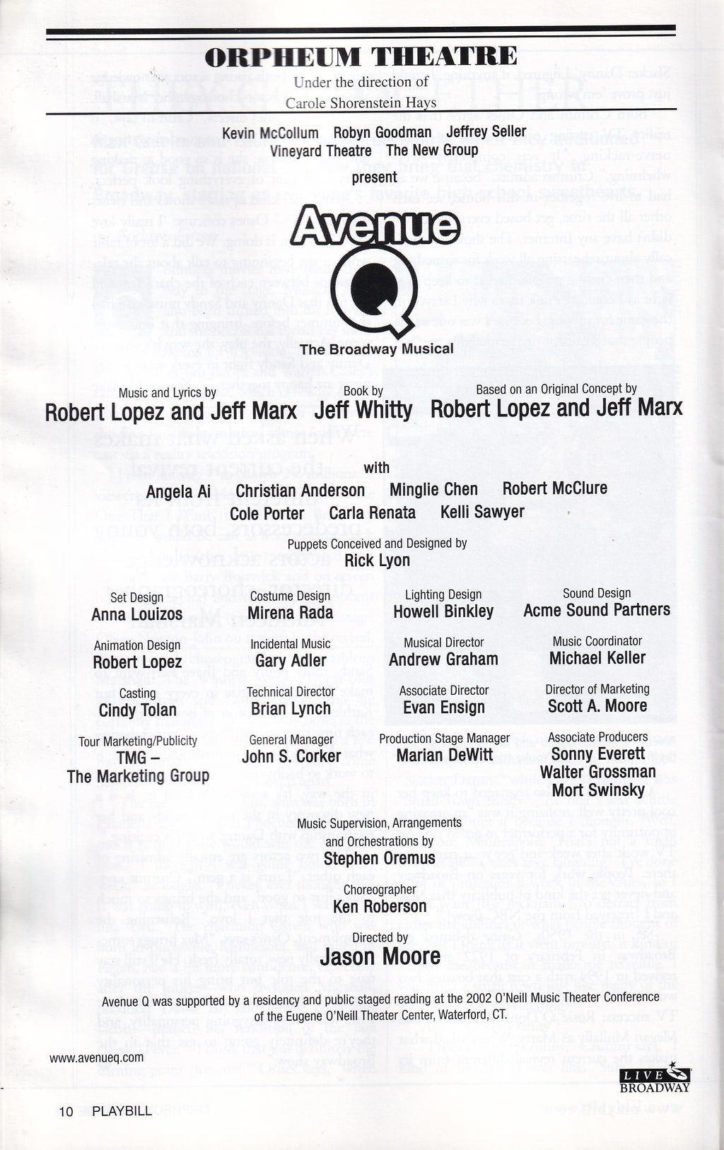 Avenue Q (National Tour 2009)