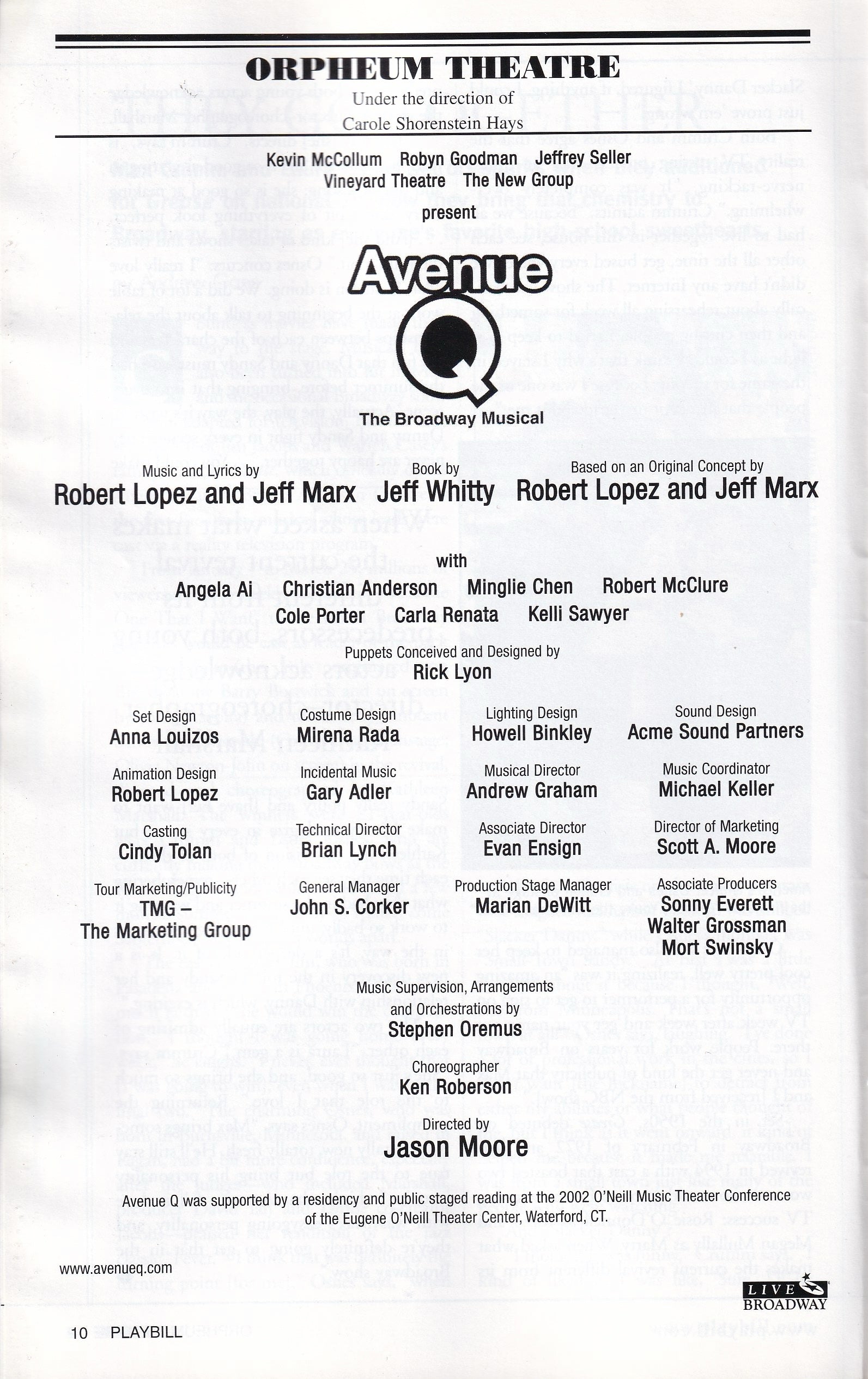 Avenue Q (National Tour 2009)