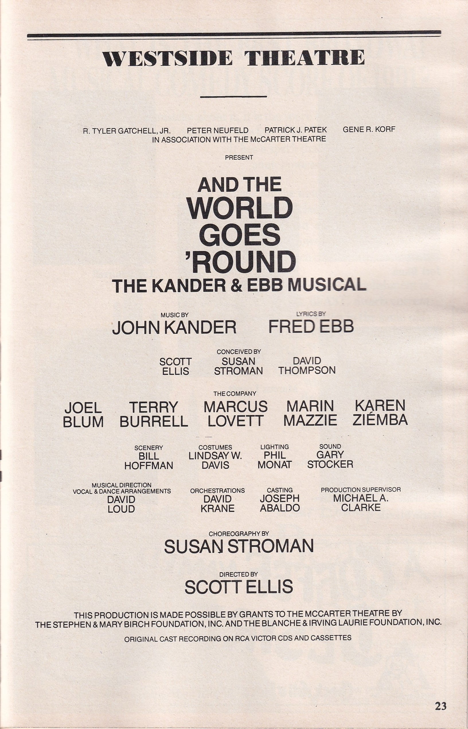 And the World Goes 'Round (1991)