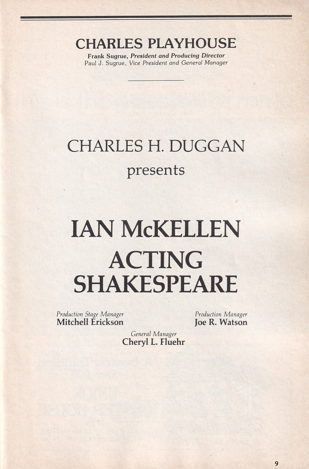 Acting Shakespeare (1987)