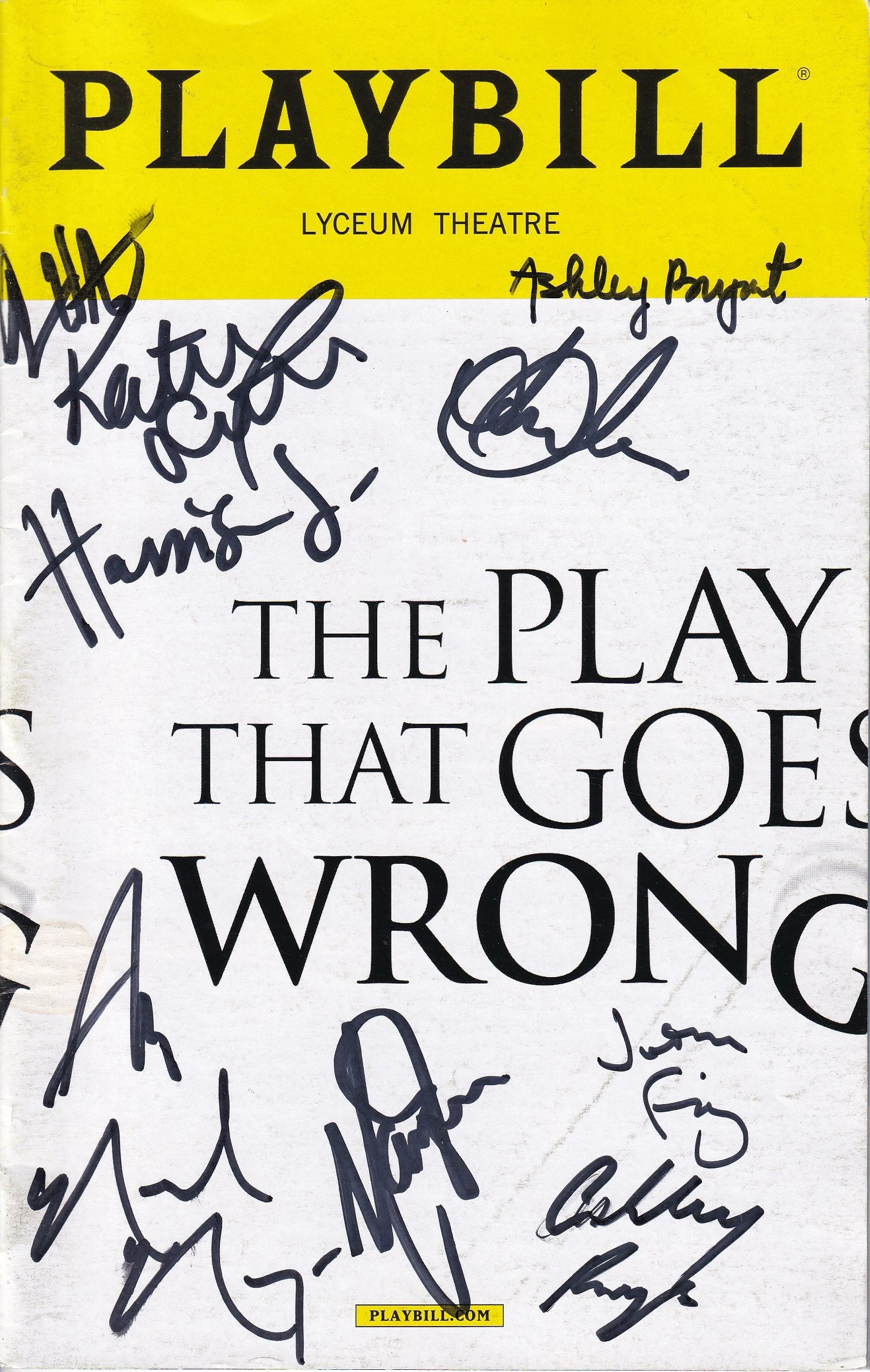 The Play that Goes Wrong Signed Playbill (2014)